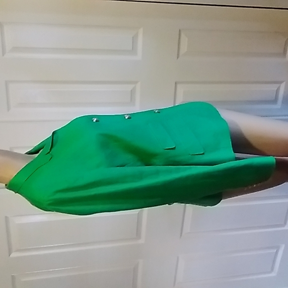 Lauren by Ralph Lauren, Three button Linen Blazer, Green, Size 8 - Picture 4 of 7